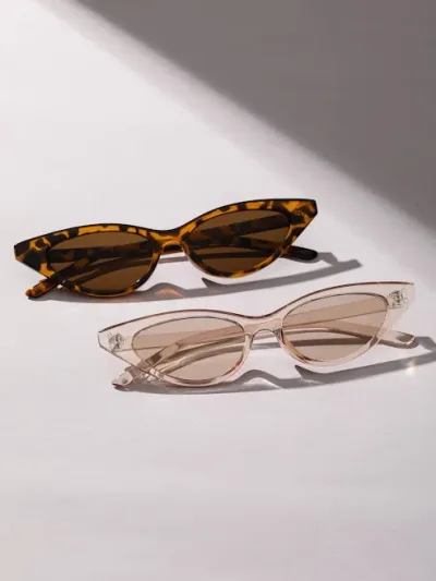 Set de lentes Cat-Eye diseño animal print