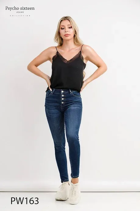 Jeans para dama Psycho Sixteen PW163 color azul