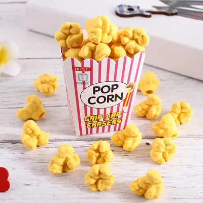 Set de borradores con diseño de palomitas