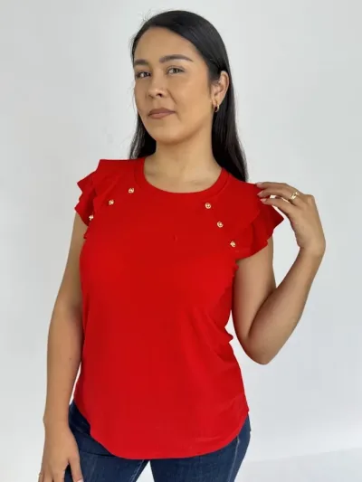 Blusa color rojo para Dama