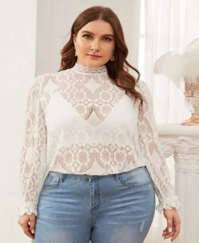 Blusa manga larga de rivete