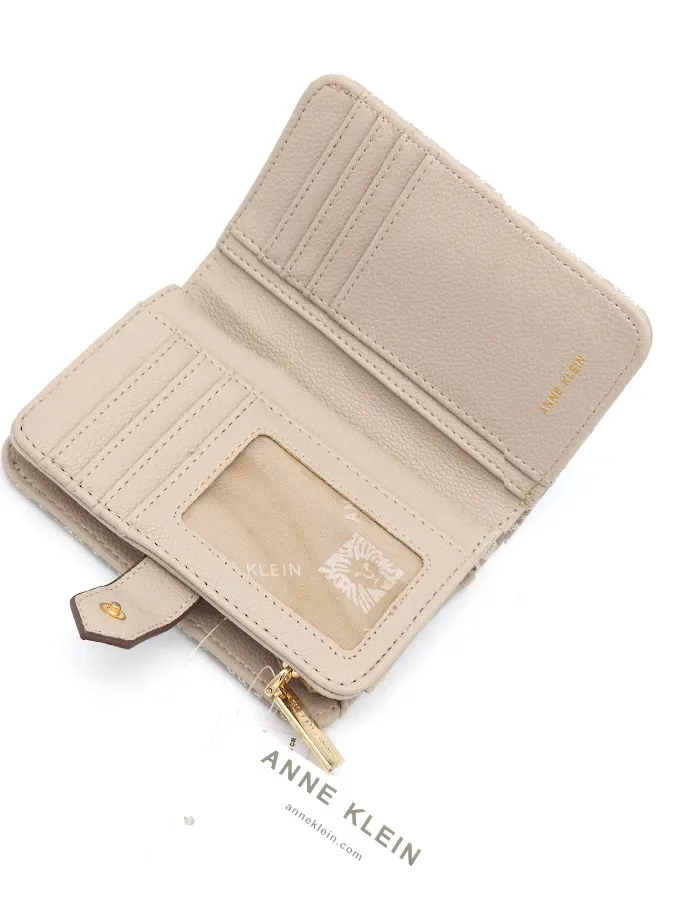 Tarjetero Anne Klein para dama beige
