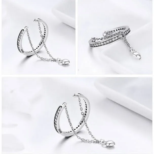 Anillo de plata para dama diseño corazón