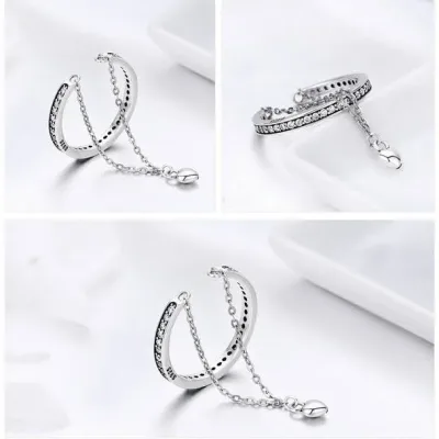 Anillo de plata para dama diseño corazón
