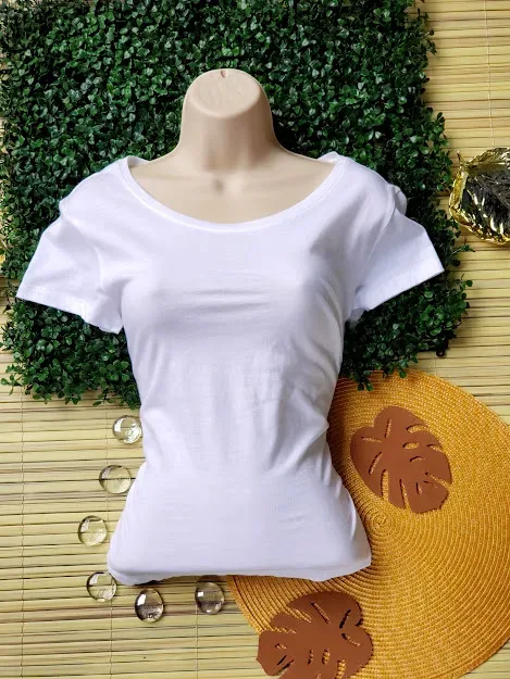 Camiseta básica para dama color blanco