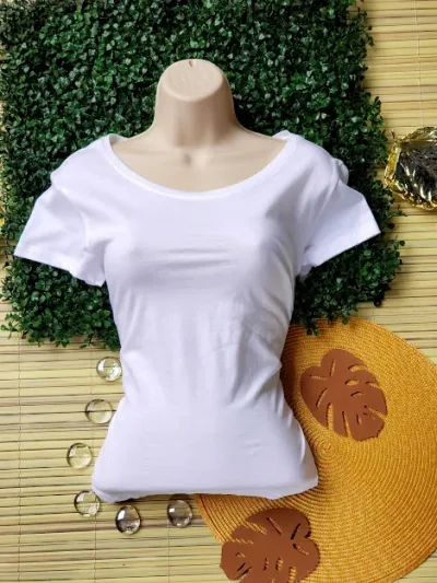 Camiseta básica para dama color blanco