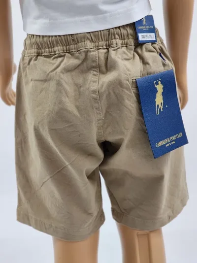 Short Cambridge Polo Club para niño color beige claro