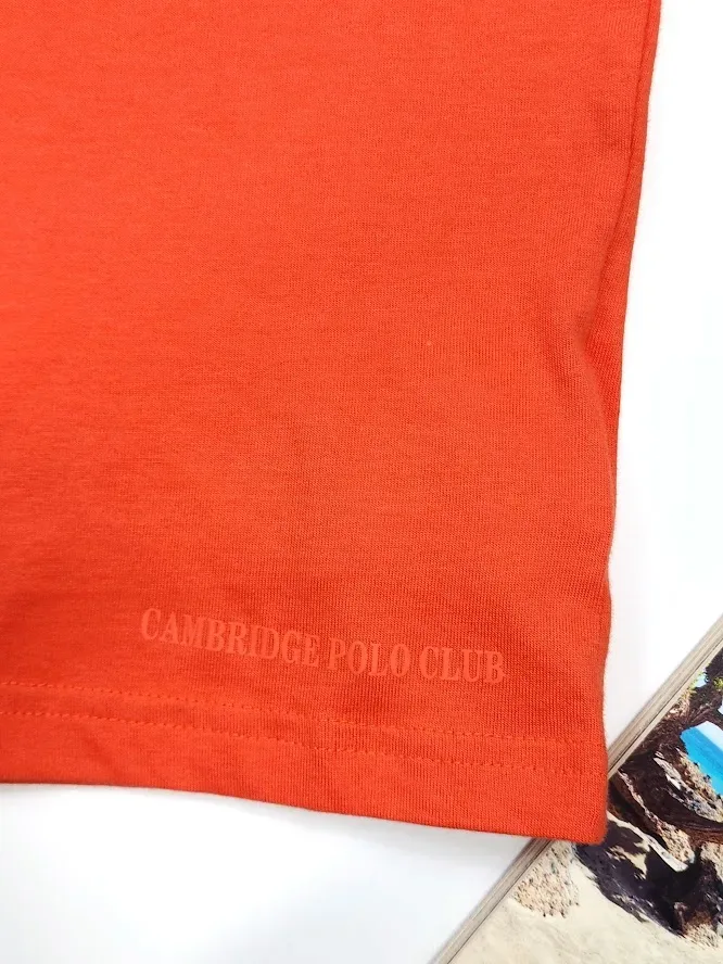 Camiseta Cambrige Polo para niño color naranja