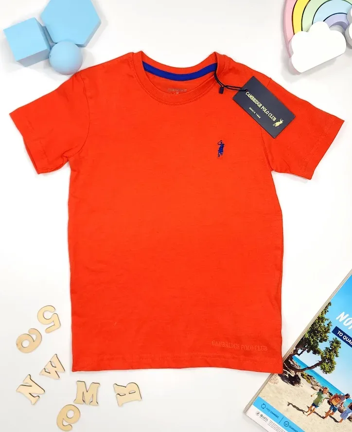 Camiseta Cambrige Polo para niño color naranja