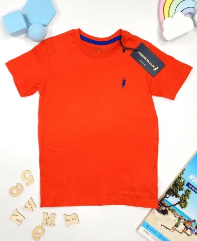 Camiseta Cambrige Polo para niño color naranja