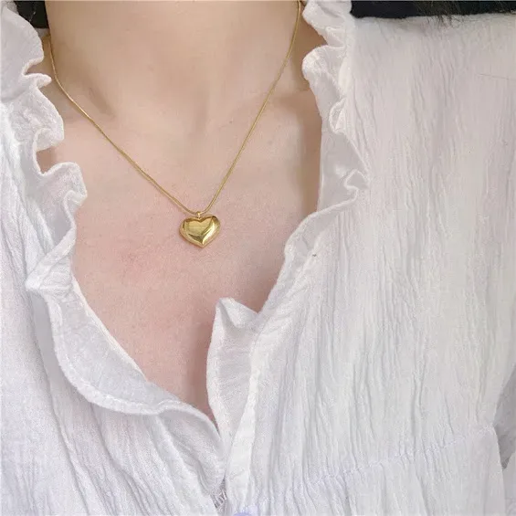 Collar de acero inoxidable para dama color dorado