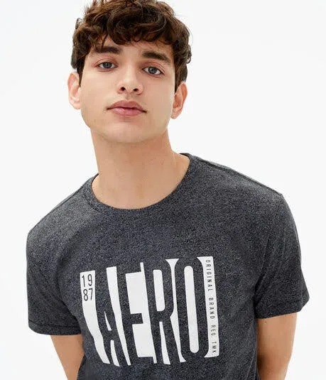 Camiseta Aereopostal para caballero color gris oscuro