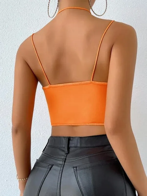 Top color naranja neón para dama