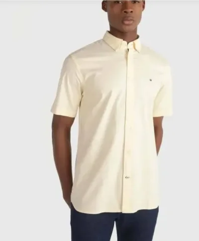 Camisa Tommy  Hilfiger para caballero color Amarillo