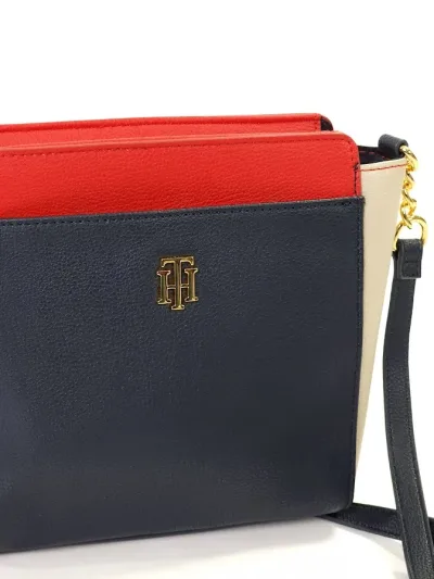 Bolso Tommy Hilfiger para dama color azul, beige y rojo