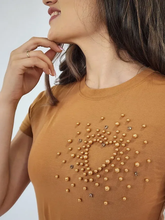Blusa color café para Dama