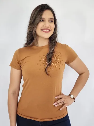 Blusa color café para Dama