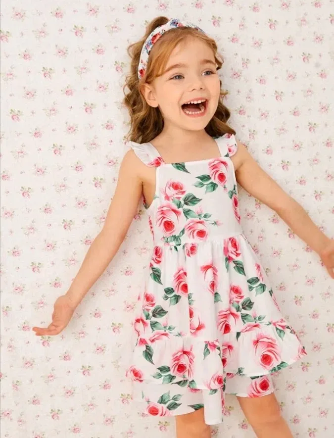 Vestido para niña diseño floral