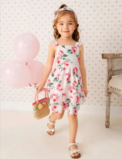 Vestido para niña diseño floral