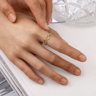 Anillo para dama de acero de titanio