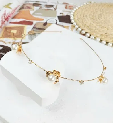 Diadema para dama color dorado
