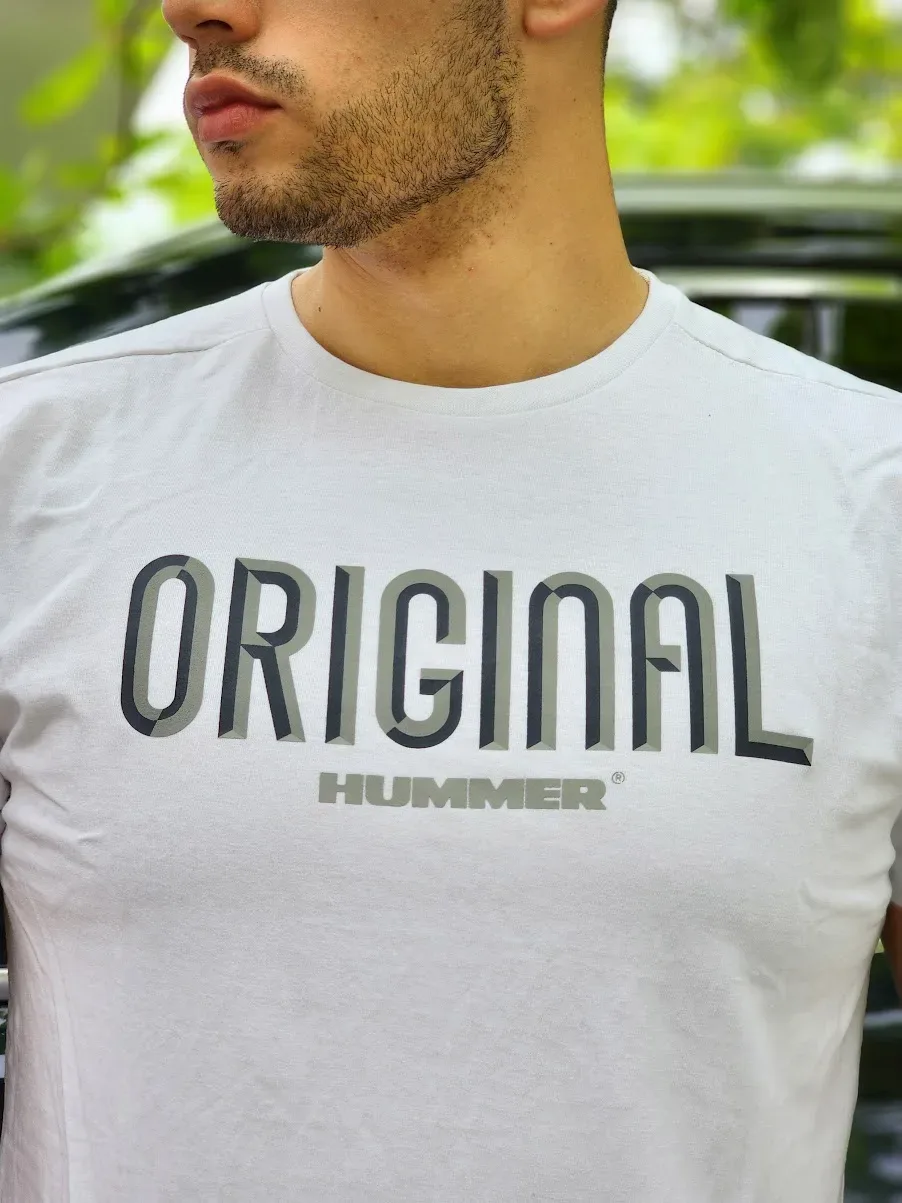 Camiseta Hummer para caballero color blanco