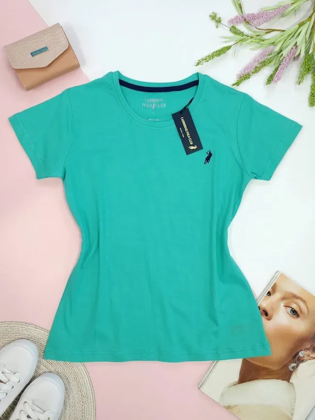 Camiseta Polo cambrige para dama color esmeralda