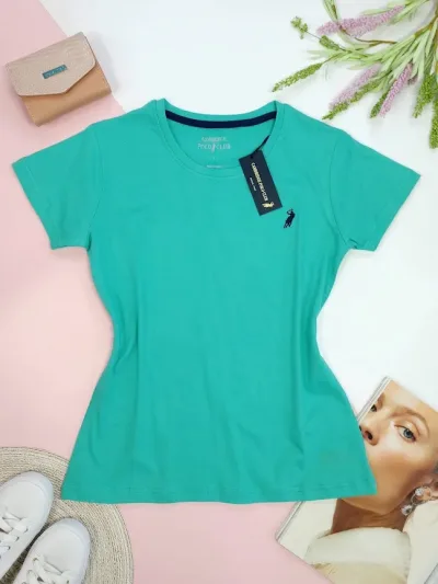 Camiseta Polo cambrige para dama color esmeralda