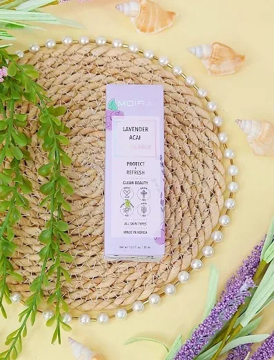 Leche hidratante facial de Lavanda acai MOIRA