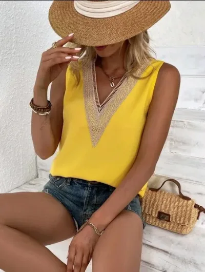 Blusa para dama color amarillo
