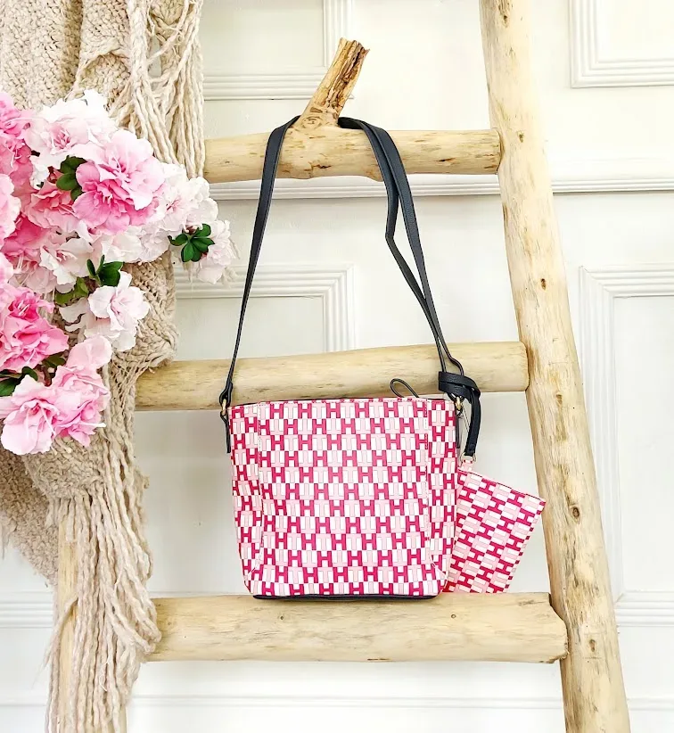 Bolso de hombro Tommy Hilfiger para dama color rosa