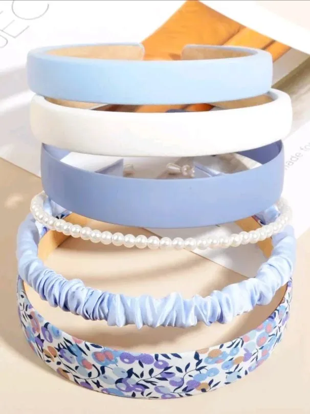 Set de diademas de cabello para dama diseño varios multicolor