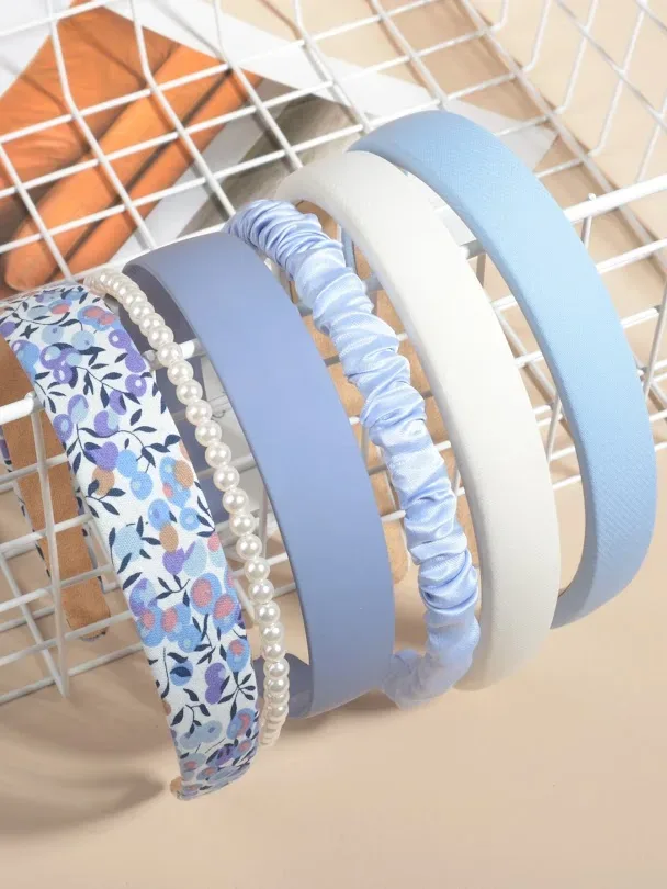Set de diademas de cabello para dama diseño varios multicolor