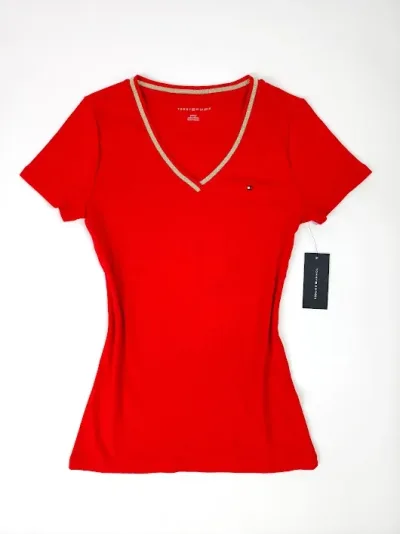 Camiseta Tommy Hilfiger para dama color rojo