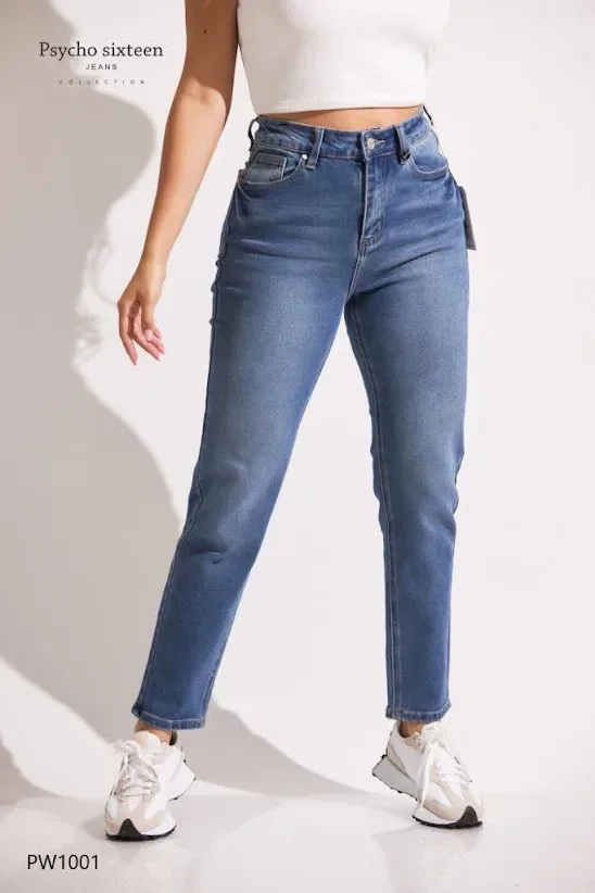 Jeans PSYCHO SIXTEEN para dama mom fit PW1001