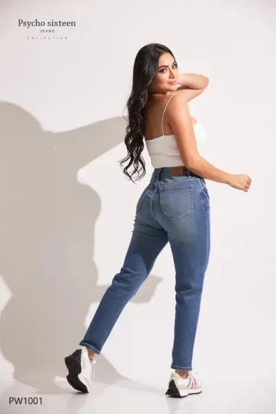 Jeans PSYCHO SIXTEEN para dama mom fit PW1001