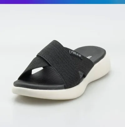 Sandalias Natural para dama Puffer black