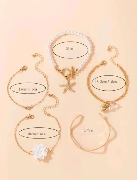 Sets de pusleras para dama multicolor