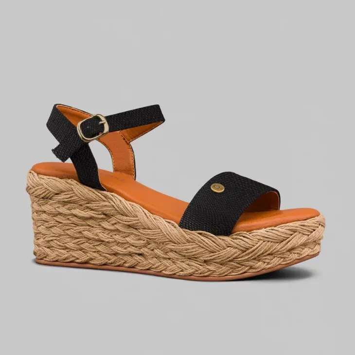 Sandalias Promise Galicia Black Tex para dama