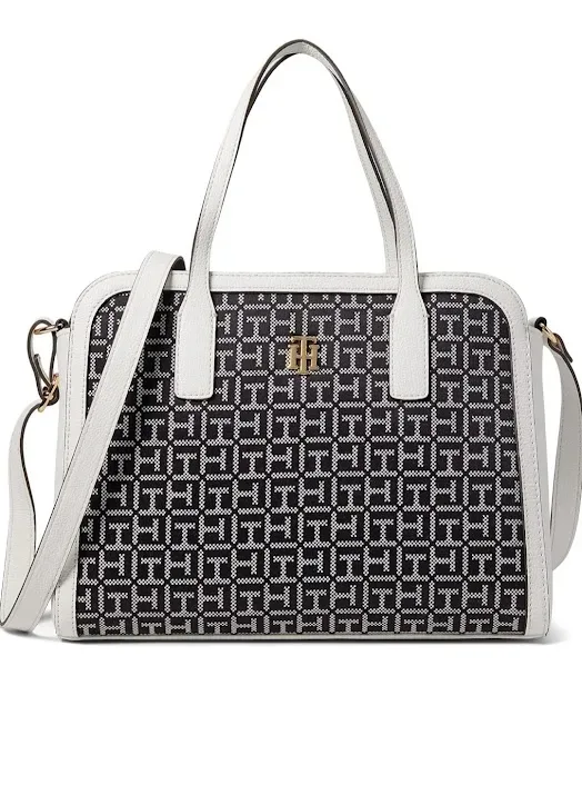 BolsoTommy Hilfiger para dama colo blanco y negro