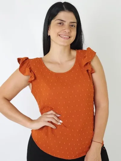 Blusa para dama color terracota