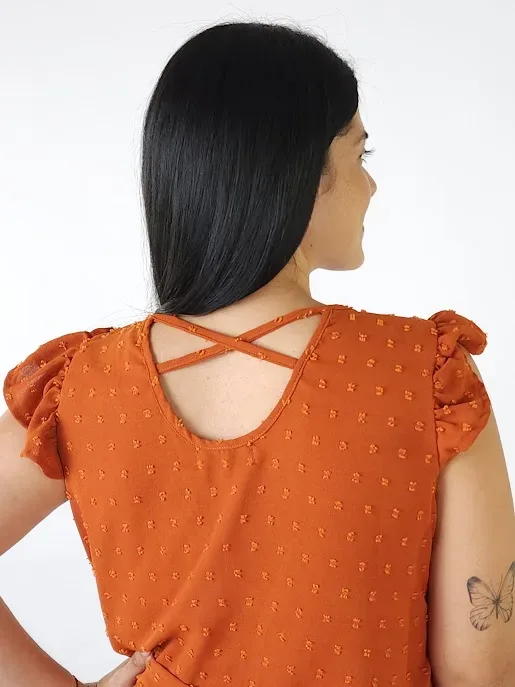 Blusa para dama color terracota