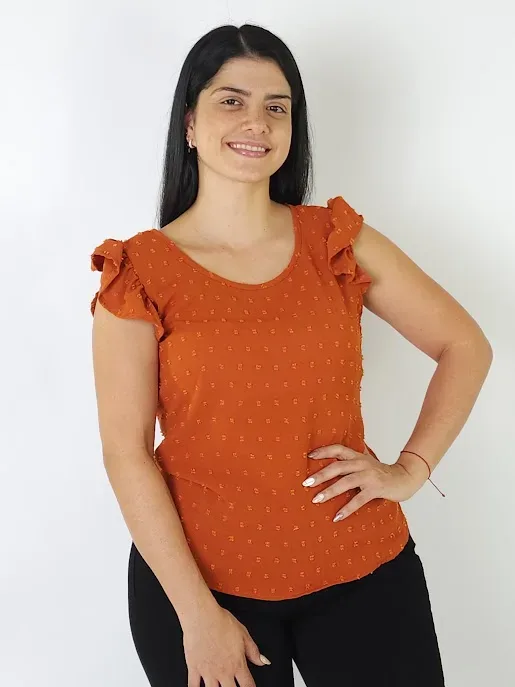 Blusa para dama color terracota