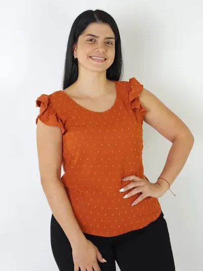 Blusa para dama color terracota