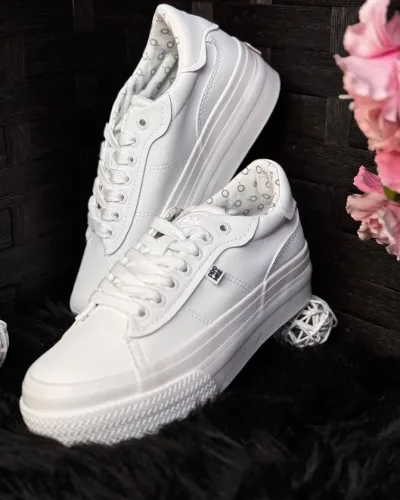 Tenis Promise CINNAMON ALL WHITE para dama