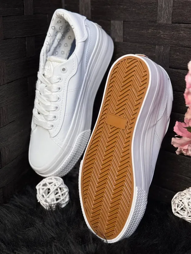 Tenis Promise CINNAMON ALL WHITE para dama