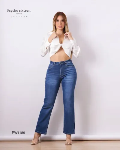 Jeans Psycho Sixteen para dama PW1189 COLOR AZUL