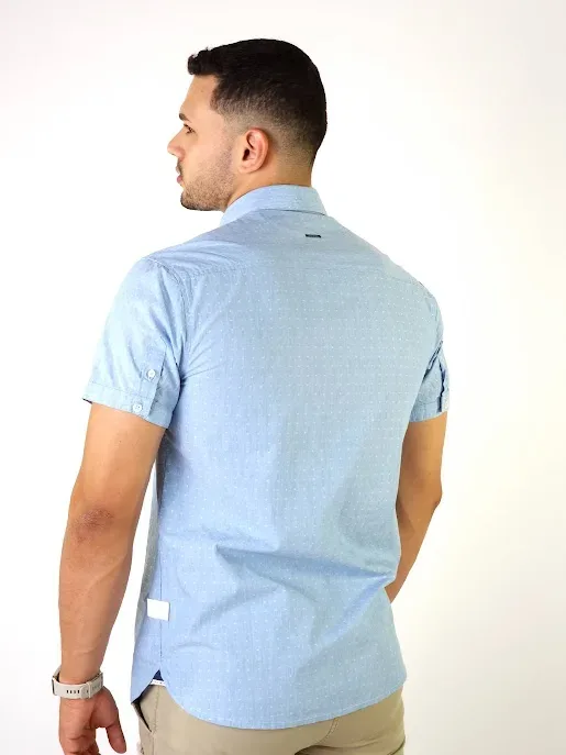 Camisa Hummer para caballero color celeste