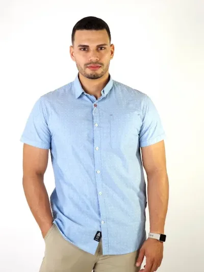 Camisa Hummer para caballero color celeste