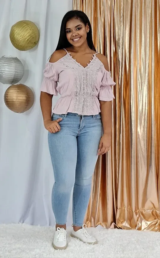 Blusa Red Leaf para dama color lila